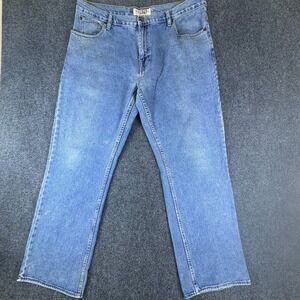 Big Mac Workwear Jeans Mens 36x29 Blue Light Wash Denim Cotton‎ Straight Leg